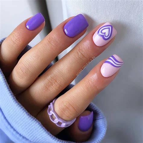 acrylic nails purple design|short acrylic nail ideas purple.